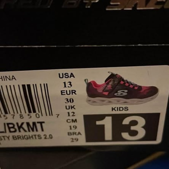 BRAND NEW girl youth skechers light up twisty brights shoes size 13 (lights up) - Picture 7 of 7